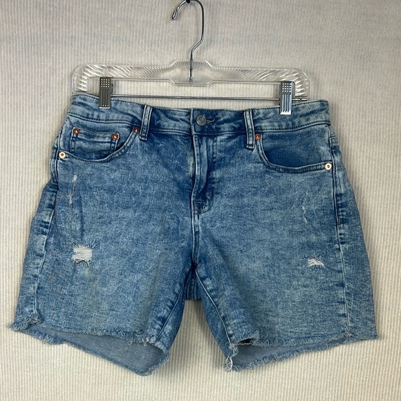 GAP Cutoff Denim Jean Shorts Size 4/27 Distressed Frayed Hem - Picture 1 of 8
